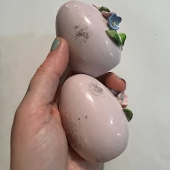 Vintage Japanese Floral Egg S&P Shakers RARE - Picture 9 of 16